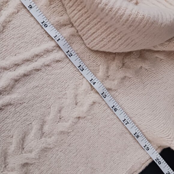 NEW Vintage‎ America Size M Western Boho Cream Cowlneck Cream Sweater - Picture 10 of 11